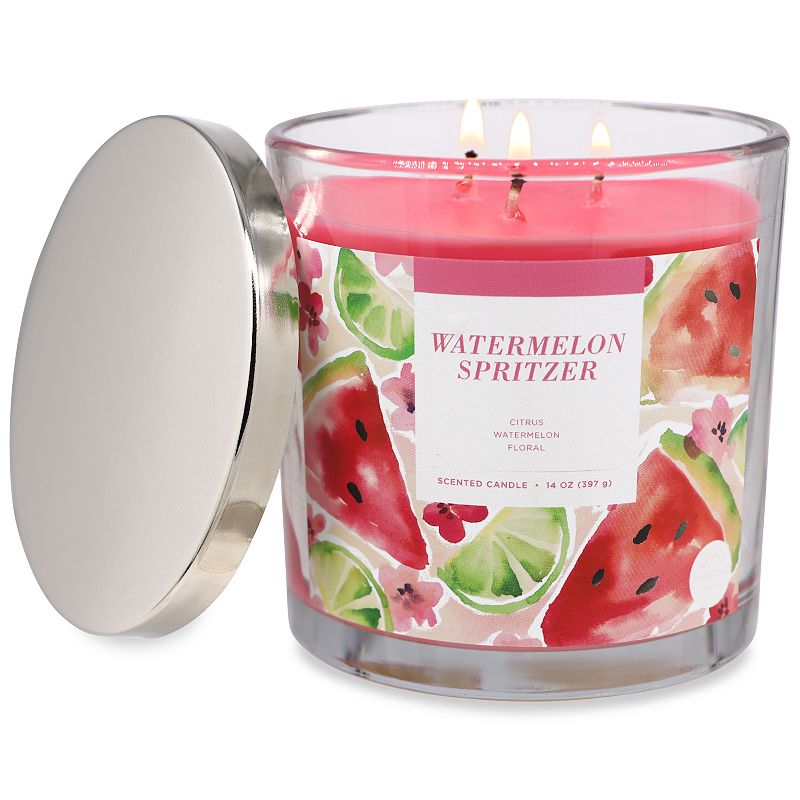 Sonoma Goods For Life Watermelon Spritzer 14-oz. Candle Jar, Pink