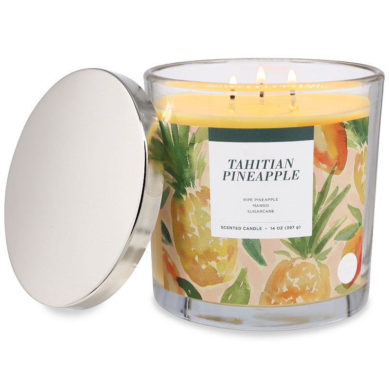 Sonoma Goods For Life Tahitian Pineapple 14-oz. Candle Jar, Yellow