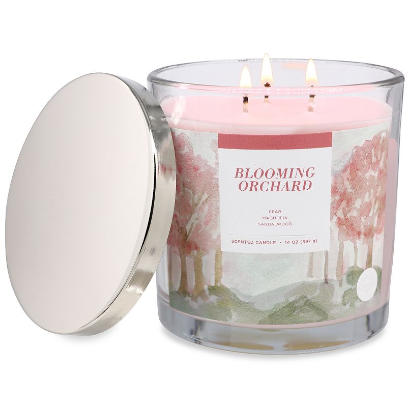 Sonoma Goods For Life Blooming Orchard 14-oz. Candle Jar, Pink