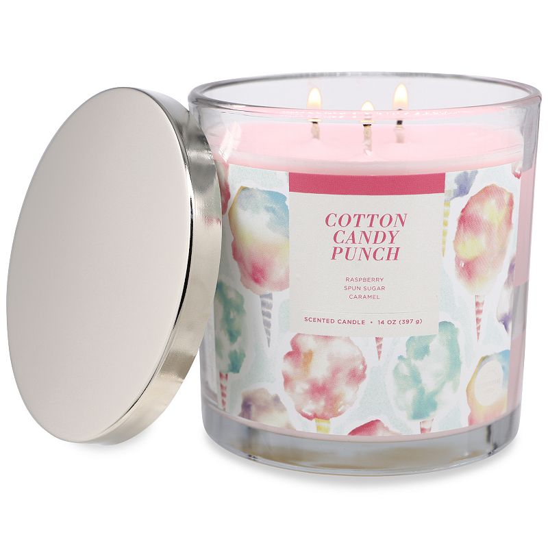 Sonoma Goods For Life Cotton Candy Punch 14-oz. Candle Jar, Pink