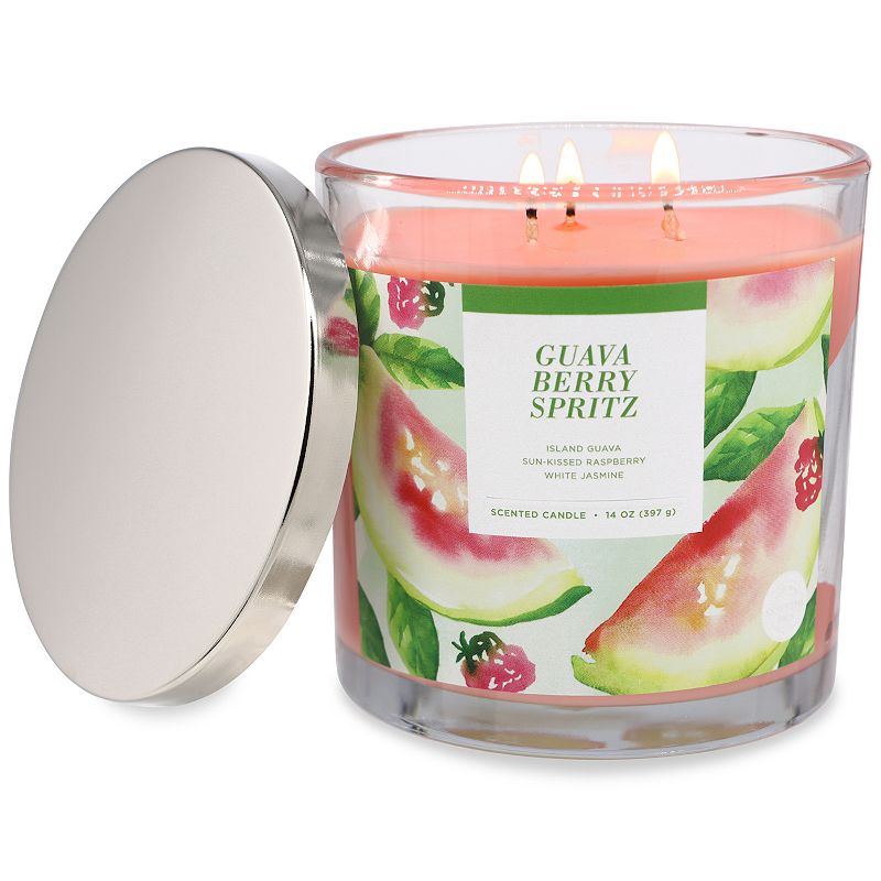 Sonoma Goods For Life Guava Berry Spritz 14-oz. Candle Jar, Orange
