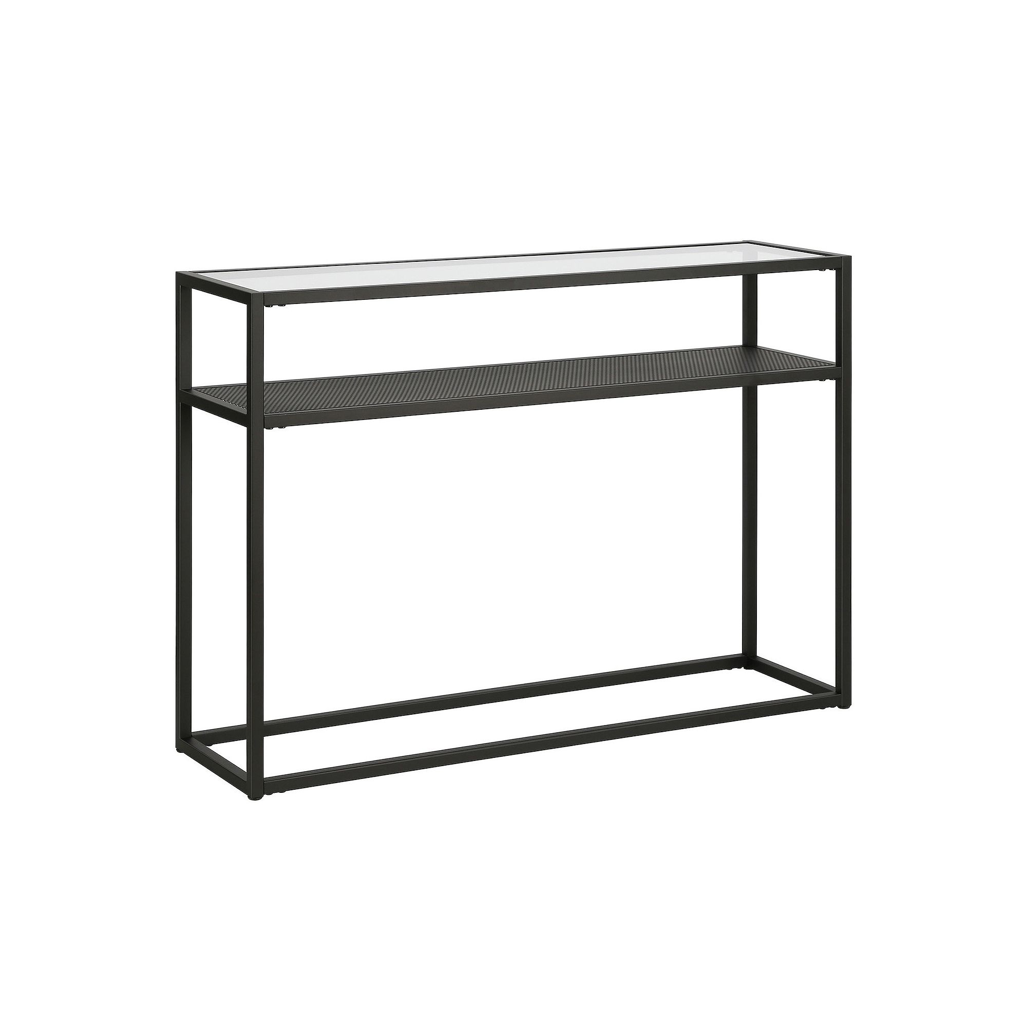 Finley & Sloane Nellie 2-Tier Console Table, Black Bronze Mesh