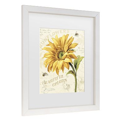 Trademark Fine Art Under the Sun II Sunflower Framed Wall Art