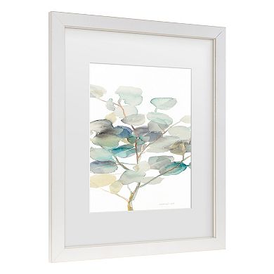 Eucalyptus III White Crop Framed Wall Art