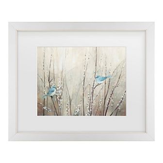 Pretty Two Blue Birds Framed Wall Art