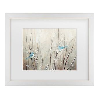 Pretty Two Blue Birds Framed Wall Art