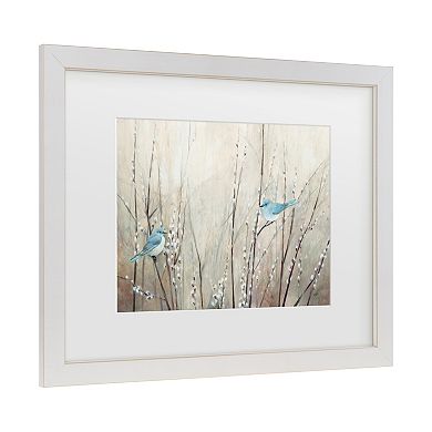 Pretty Two Blue Birds Framed Wall Art