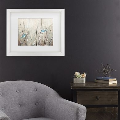 Pretty Two Blue Birds Framed Wall Art