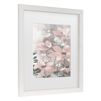 Trademark Fine Art Floral Symphony Blush I Framed Wall Art