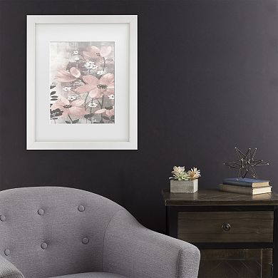 Trademark Fine Art Floral Symphony Blush I Framed Wall Art
