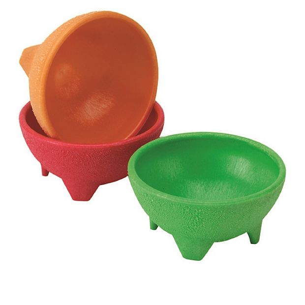 Red & Orange Plastic Salsa Bowls