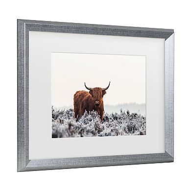 Highlander Cow Silver Framed Wall Art