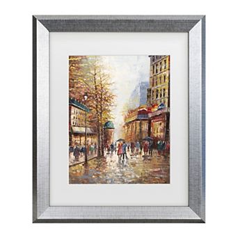Trademark Fine Art French Street Framed Wall Art
