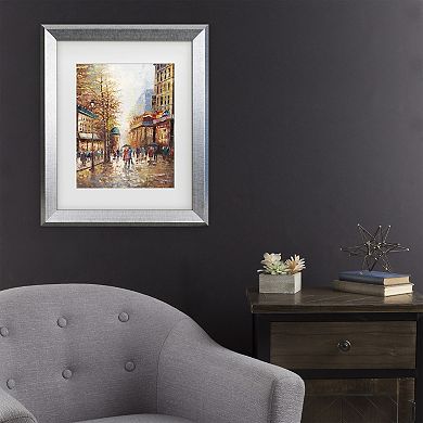 Trademark Fine Art French Street Framed Wall Art