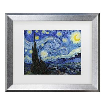 Trademark Fine Art Vincent van Gogh Starry Night Framed Wall Art