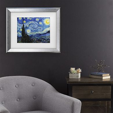 Trademark Fine Art Vincent van Gogh Starry Night Framed Wall Art