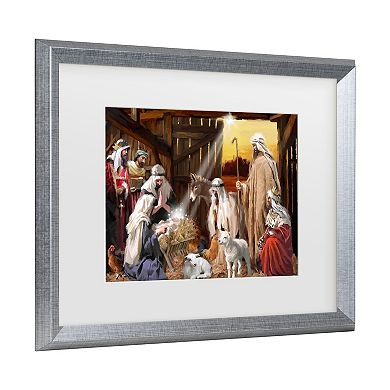 Trademark Fine Art The Macneil Studio Nativity Matted Framed Art