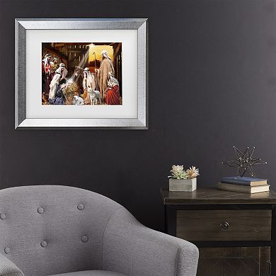 Trademark Fine Art The Macneil Studio Nativity Matted Framed Art