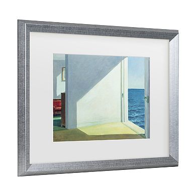 Trademark Fine Art Edward Hopper Rooms by the Sea Matted Framed Art