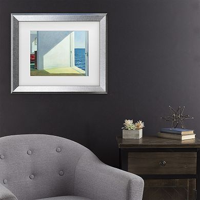 Trademark Fine Art Edward Hopper Rooms by the Sea Matted Framed Art
