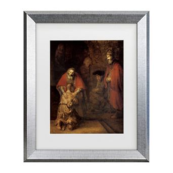 Trademark Fine Art Rembrandt Return of the Prodigal Son Matted Framed Art