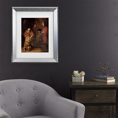 Trademark Fine Art Rembrandt Return of the Prodigal Son Matted Framed Art