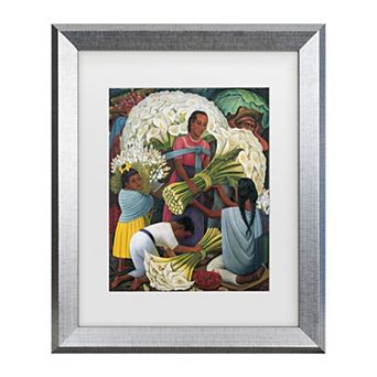Trademark Fine Art Diego Rivera The Flower Vendor Matted Framed Art