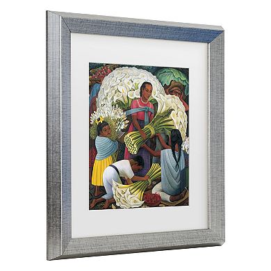 Trademark Fine Art Diego Rivera The Flower Vendor Matted Framed Art