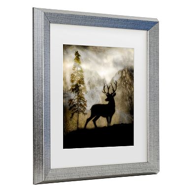 Trademark Fine Art LightBoxJournal Mystic Deer Matted Framed Art