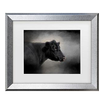 Trademark Fine Art Jai Johnson Portrait Of The Black Angus Matted Framed Art