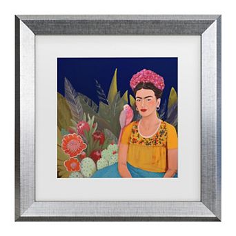 Trademark Fine Art Sylvie Demers Frida A Casa Azul Revisited Matted Framed Art
