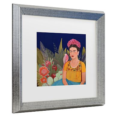 Trademark Fine Art Sylvie Demers Frida A Casa Azul Revisited Matted Framed Art