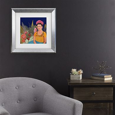 Trademark Fine Art Sylvie Demers Frida A Casa Azul Revisited Matted Framed Art