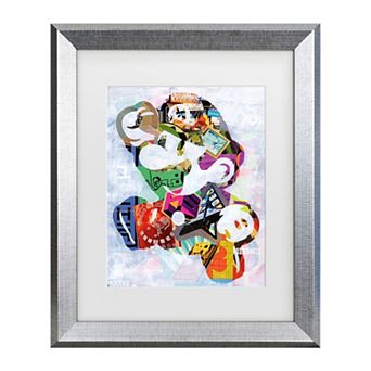 Trademark Fine Art Artpoptart Mario Matted Framed Art