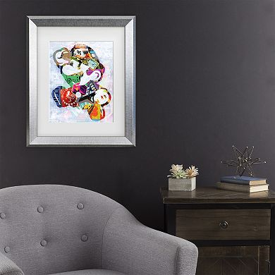Trademark Fine Art Artpoptart Mario Matted Framed Art