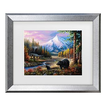 Trademark Fine Art Chuck Black Routine Visitors Matted Framed Art