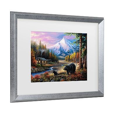 Trademark Fine Art Chuck Black Routine Visitors Matted Framed Art