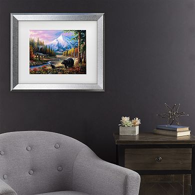 Trademark Fine Art Chuck Black Routine Visitors Matted Framed Art