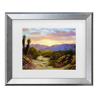 Trademark Fine Art Anthony Casay Desert Scene Matted Framed Art