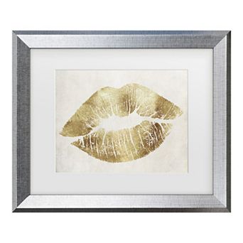 Trademark Fine Art Color Bakery Hollywood Kiss Gold Matted Framed Art