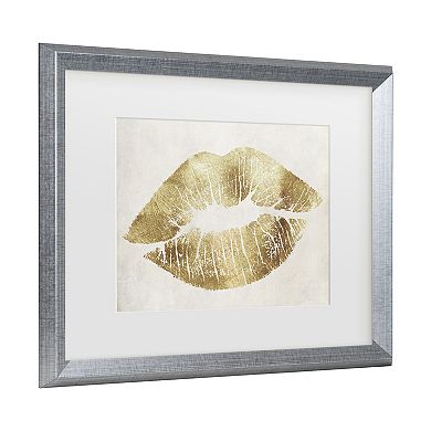 Trademark Fine Art Color Bakery Hollywood Kiss Gold Matted Framed Art
