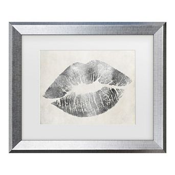 Trademark Fine Art Color Bakery Hollywood Kiss Silver Matted Framed Art