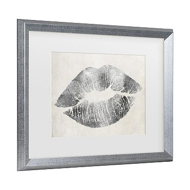 Trademark Fine Art Color Bakery Hollywood Kiss Silver Matted Framed Art