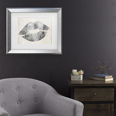 Trademark Fine Art Color Bakery Hollywood Kiss Silver Matted Framed Art