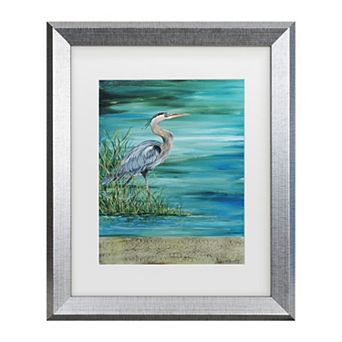 Trademark Fine Art Jean Plout Great Blue Heron Matted Framed Art