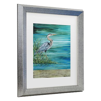 Trademark Fine Art Jean Plout Great Blue Heron Matted Framed Art