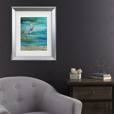 Trademark Fine Art Jean Plout Great Blue Heron Matted Framed Art