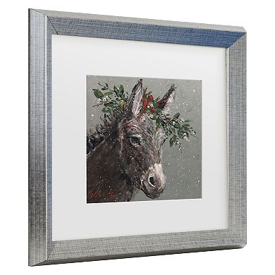 Trademark Fine Art Mary Miller Veazie Mary Beth The Christmas Donkey Matted Framed Art
