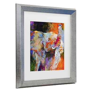 Trademark Fine Art Richard Wallich Art Elephant Matted Framed Art