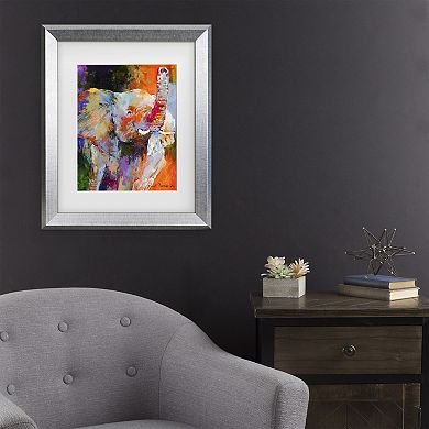 Trademark Fine Art Richard Wallich Art Elephant Matted Framed Art